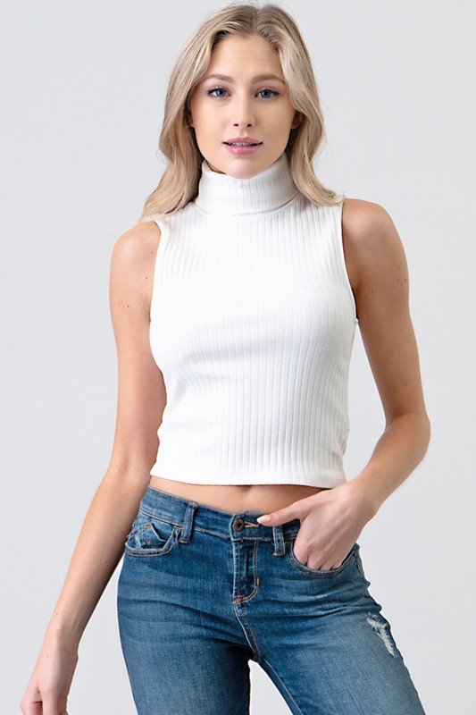 Ribbed Turtle Neck Top • Charmed Fashion Boutique
